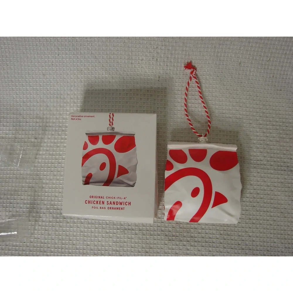 Chick-fil-A Original Chicken Sandwich Foil Bag Holiday Ornament 2024 LIMITED ED